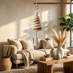 Spiralbaum-Häkelarbeit, Wandbehang im Bohème-Stil, gedrehte Häkelbaum-Dekoration, Windmühle zum Selbermachen