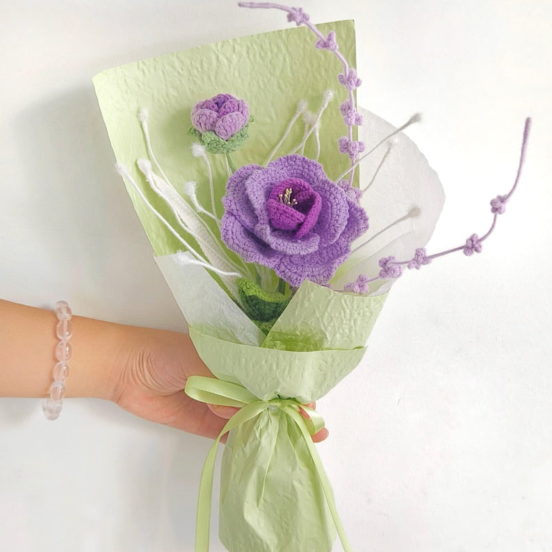 Handgehäkelte Rosensträuße, Blumen, die niemals verwelken