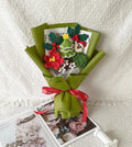 Gehäkelter Blumenstrauß, 10-25 Blumen, rosa, lila, blau, künstliche Blumen, geeignet für Blumenarrangements