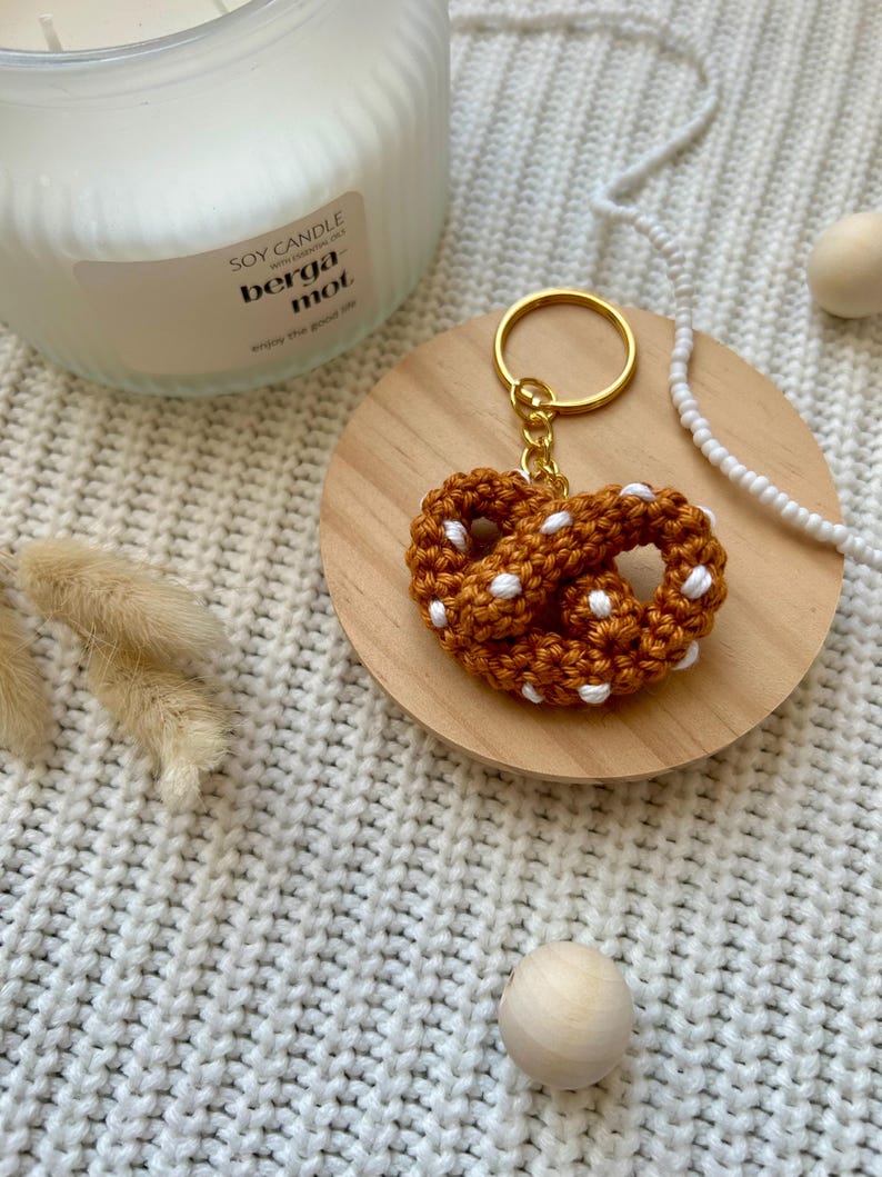 Gehäkelte Brezel Schlüsselanhänger Taschenanhänger Amigurumi