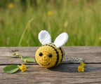 Gehäkelter Schlüsselanhänger Hummel Amigurumi Biene, Handgefertigt, Kawaii Taschenanhänger