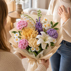 Gehäkelte Sträuße, handgefertigte Blumen