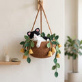 Gehäkelte Katze Blumenampel Amigurumi Kitty Blumentopfdekor Autospiegelanhänger