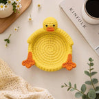 Gehäkelter Enten Untersetzer & Schmucktablett – Amigurumi Enten-Gericht für Kaffee, Tee, Schreibtisch-Organizer
