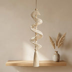 Gehäkeltes Spiral-Windspiel, Wanddekoration im Bohème-Stil, DIY-Spitzenwindmühle
