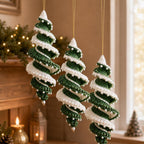 Gehäkelter Weihnachtsbaum-Spiralanhänger, 42,5 cm