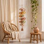Gehäkelte Windspiele, spiralförmige Ornamente im Bohème-Stil, 3D-Windspiele