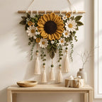 Sonnenblumen-Wandhaken, 3D-Gartendekorationen, Bohème-Kunst