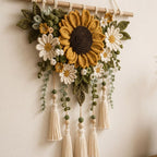 Sonnenblumen-Wandhaken, 3D-Gartendekorationen, Bohème-Kunst