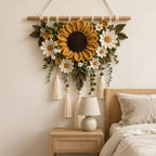 Sonnenblumen-Wandhaken, 3D-Gartendekorationen, Bohème-Kunst