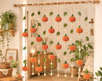 Gehäkelte Kürbis-Girlande, Herbstliche Fensterdeko, HalloGehäkelter Kürbiskranz, herbstliche Fensterdekoration, Hängeornament, Wohndekoration im Bohème-Stil.ween-Hängedeko, Boho-Wohndek