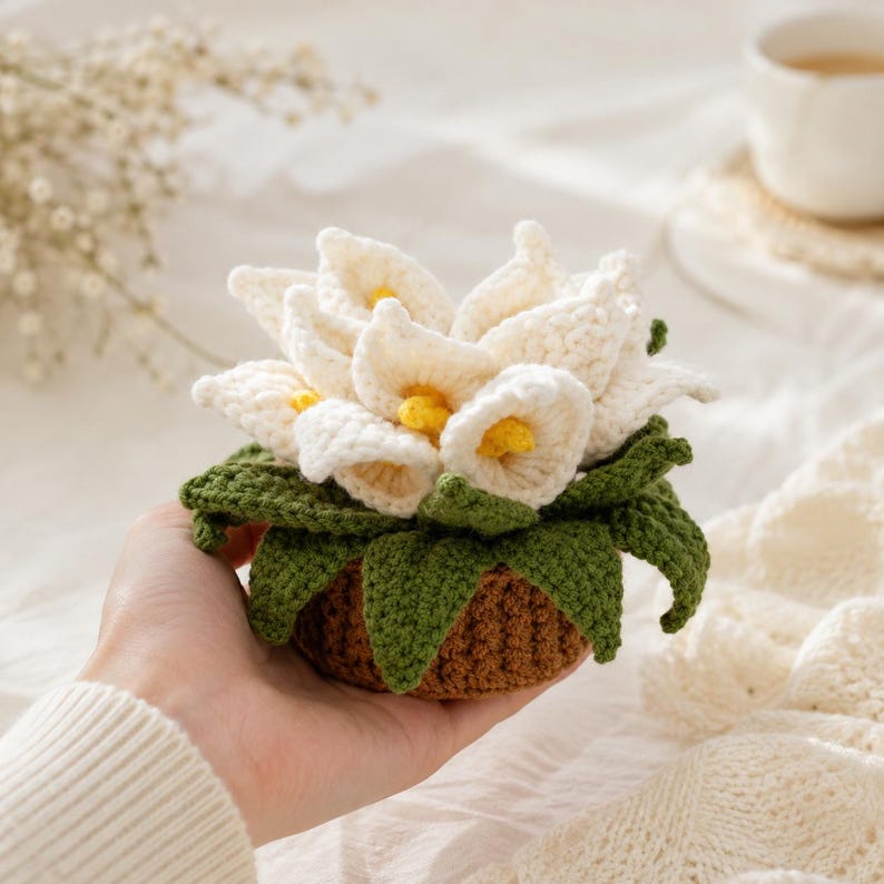 Gehäkeltes Blumen-Untersetzer-Set, 2-in-1-Untersetzer, verziert mit floralen Mustern, handgefertigte Untersetzer