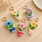 Gehäkelter Narzissenanhänger, Blumen-Taschenanhänger, Schlüsselanhänger, Rucksackdeko, Frühlingsblüte