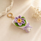 Gehäkelter Narzissenanhänger, Blumen-Taschenanhänger, Schlüsselanhänger, Rucksackdeko, Frühlingsblüte